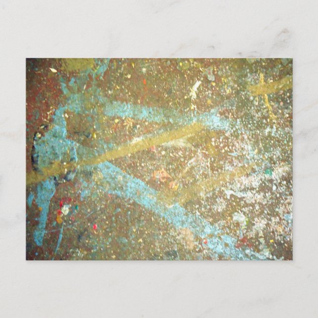 Postal Paint Splatter Postcard (Anverso)