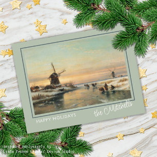 Postal Paintaje artístico personalizado Winter Wonderland