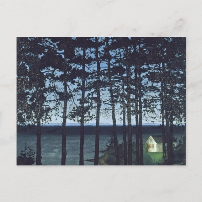 Postal Paintaje de Sohlberg Fishermans Cottage (Anverso)