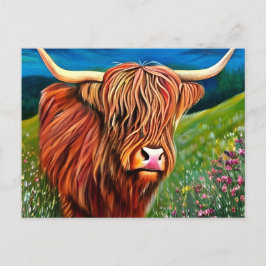 Postal Paintaje de vacas en Highland