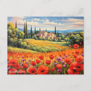 Postal Paintaje paisajístico en el sur de Francia   Arte 