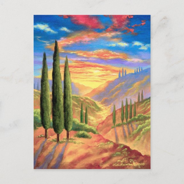 Postal Paintaje paisajístico toscano - múltiple (Anverso)