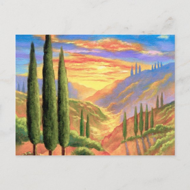 Postal Paintaje paisajístico toscano - múltiple (Anverso)
