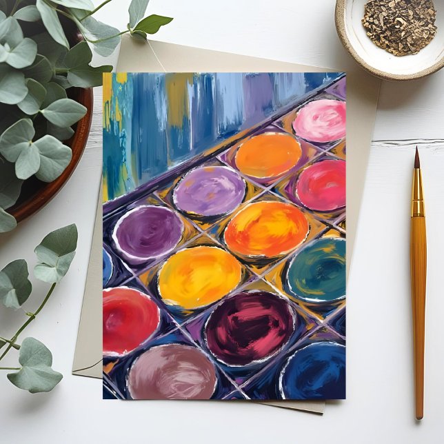 Postal Painter’s Palette | Watercolor Artist Painting (Subido por el creador)