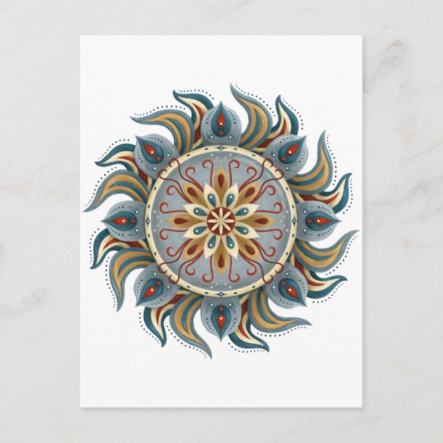 Postal Painterly Mandala (Anverso)