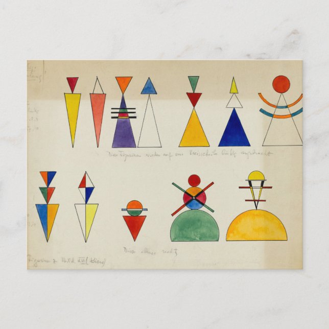 Postal Painting Figurines by Wassily Kandinsky (Anverso)