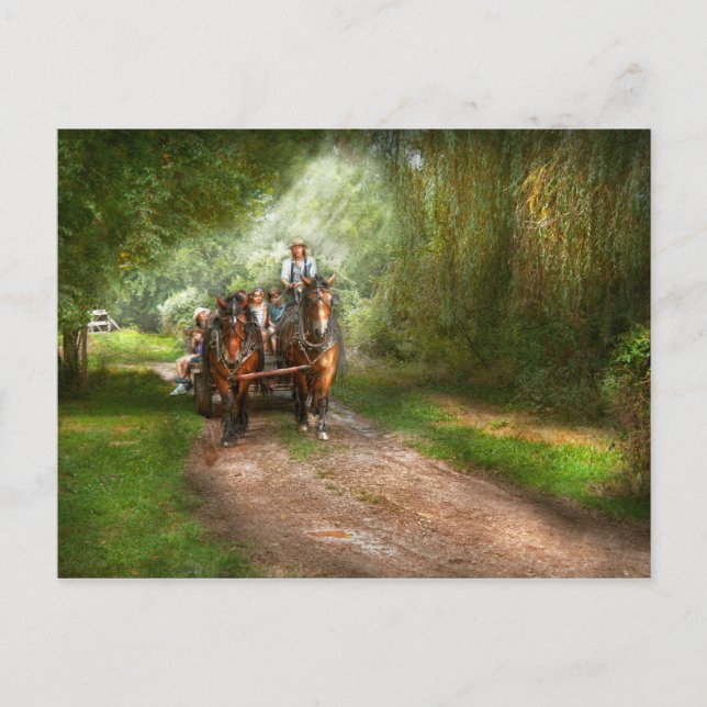 Postal País - Caballo - El viaje del heno (Anverso)