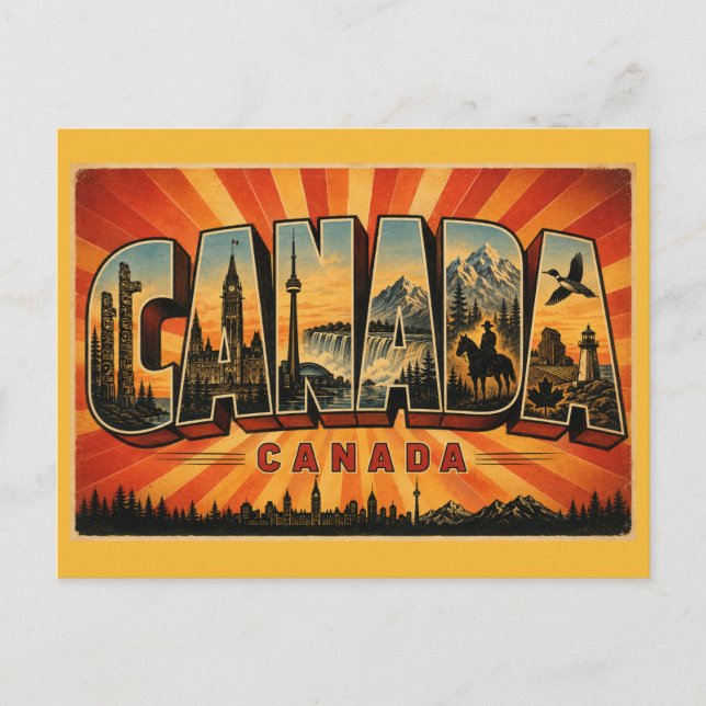 Postal País Canadá Vintage (Anverso)