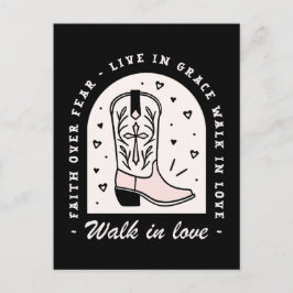 Postal País cristiano chica faith cita a cowgirl negro