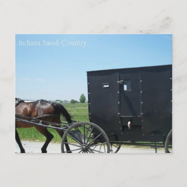 Postal País de Indiana Amish (Anverso)