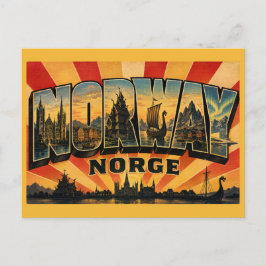 Postal País Noruega Vintage