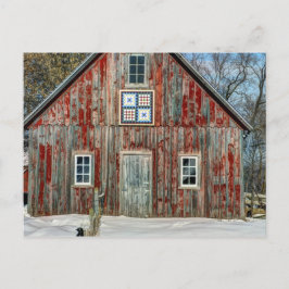 Postal País Quilt Old Barn