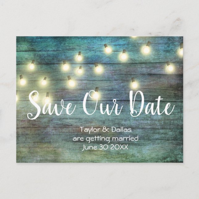 Postal País Rústico | Madera de época | Marrón (Anverso)