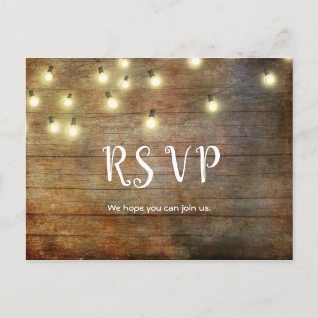 Postal País Rústico | Madera de época | Marrón (Anverso)