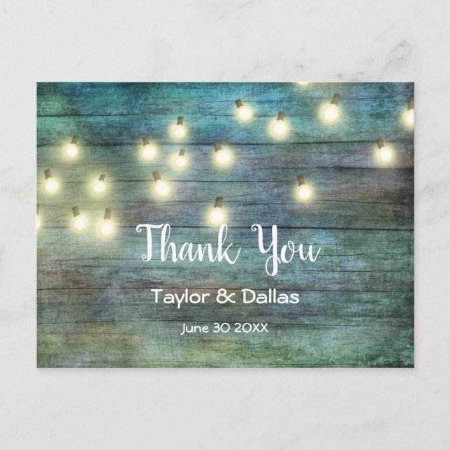 Postal País Rústico | Madera de época | Marrón (Anverso)