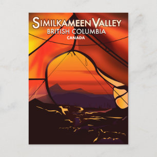 Postal País Similkameen, Canadá cartel de viaje vintage