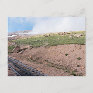 Postal Paisaje a lo largo del ferrocarril histórico de cr