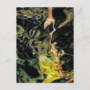 Postal Paisaje abstracto de "árboles en campo, otoño"