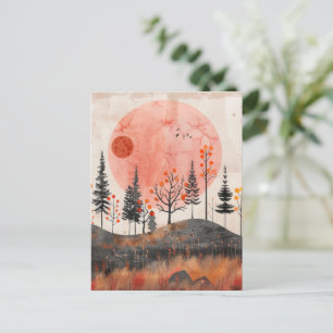 Postal Paisaje abstracto de Boho (13)