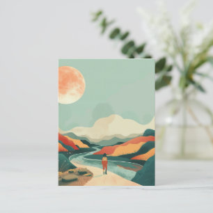 Postal Paisaje abstracto de Boho (14)