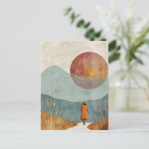 Postal Paisaje abstracto de Boho (23)