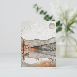 Postal Paisaje abstracto de Boho (3)