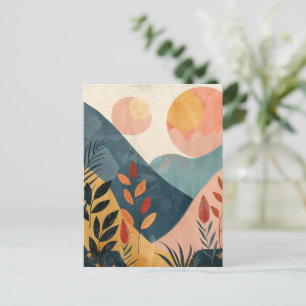 Postal Paisaje abstracto de Boho (8)