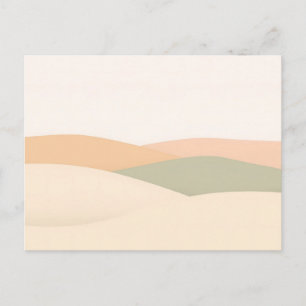 Postal Paisaje abstracto minimalista con colinas rodante
