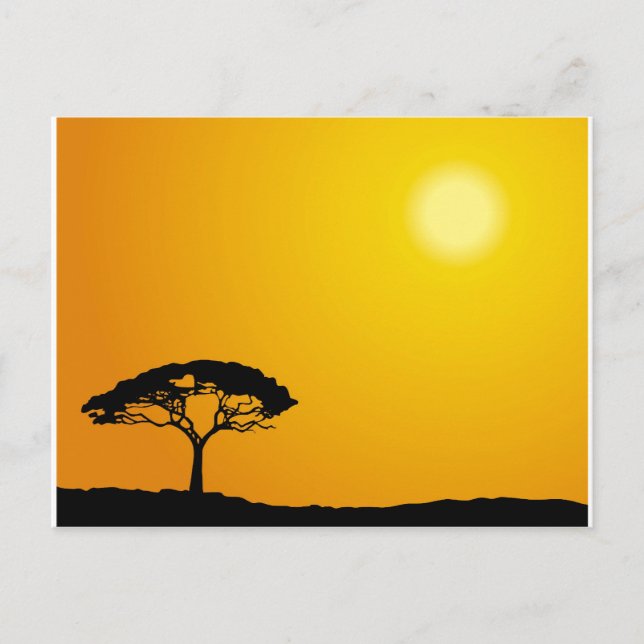 Postal Paisaje africano (Anverso)