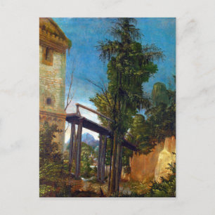 Postal Paisaje Albrecht Altdorfer con pasarela