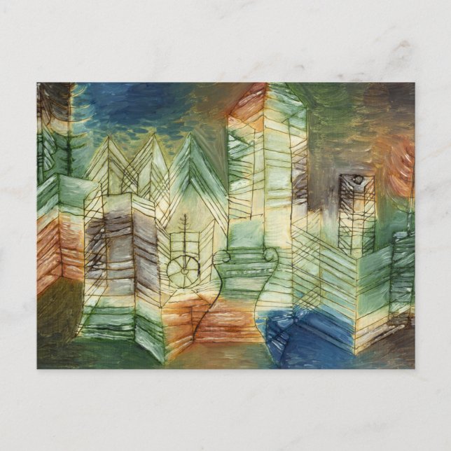 Postal Paisaje alemán de Paul Klee (Anverso)