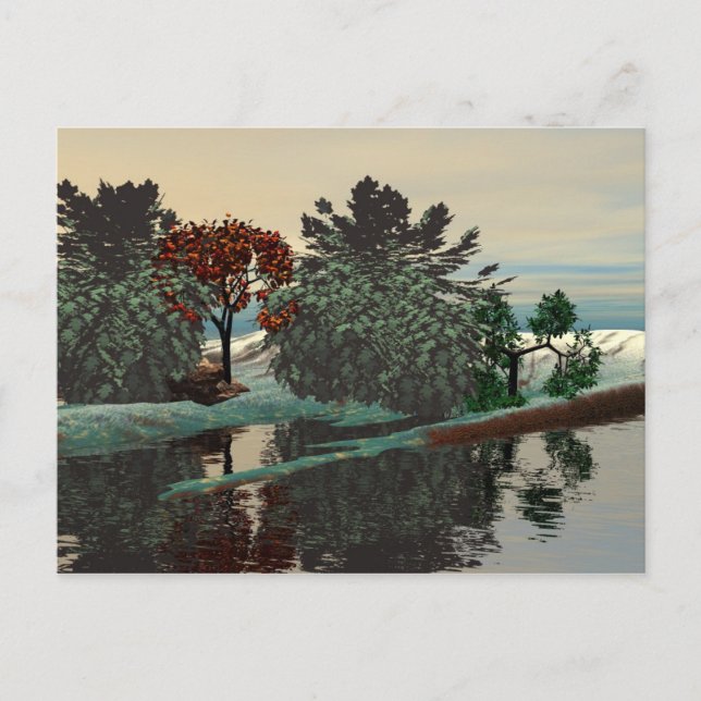 POSTAL PAISAJE ALIEN/LAGOÓN EN HIPERIA (Anverso)