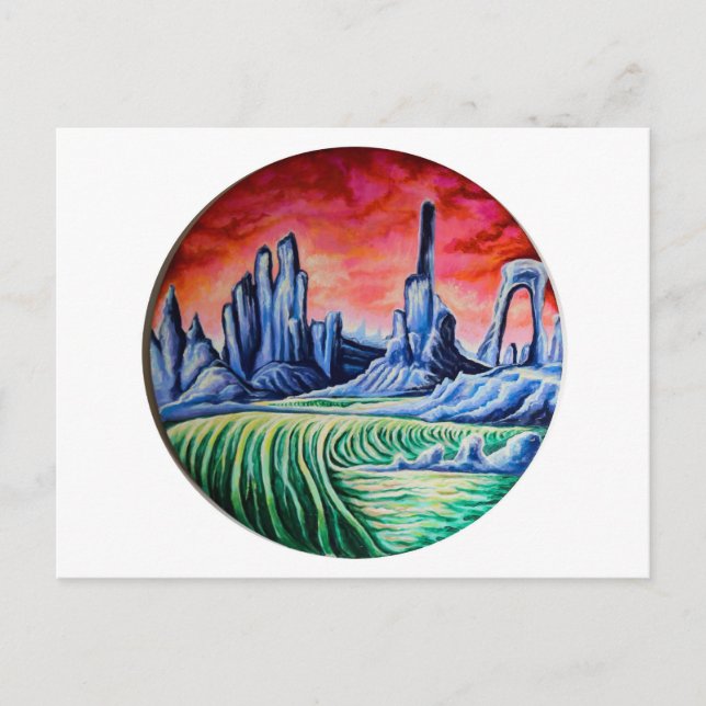 Postal Paisaje alienígena de Nefertara (Anverso)