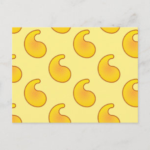 Postal Paisaje amarillo dorado y banana