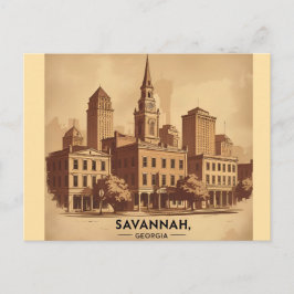Postal Paisaje antiguo de Savannah Georgia