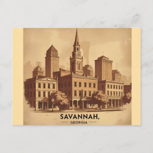 Postal Paisaje antiguo de Savannah Georgia