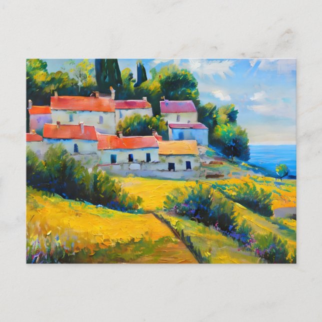 Postal Paisaje artístico Francia (Anverso)