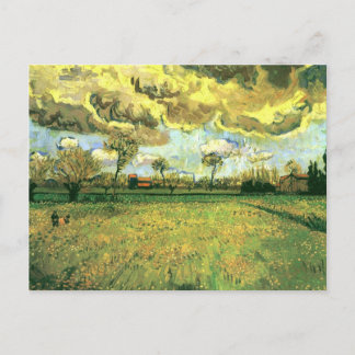 Postal Paisaje bajo Stormy Sky, Bella Artes Van Gogh