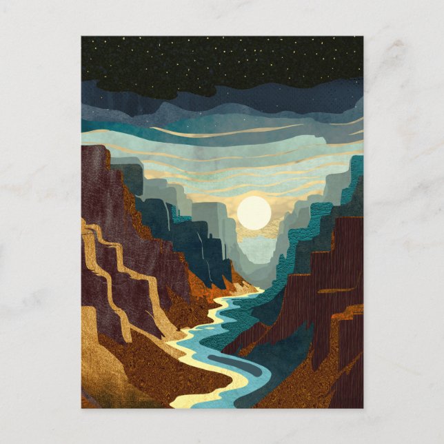 Postal Paisaje Canyon Sunset (Anverso)