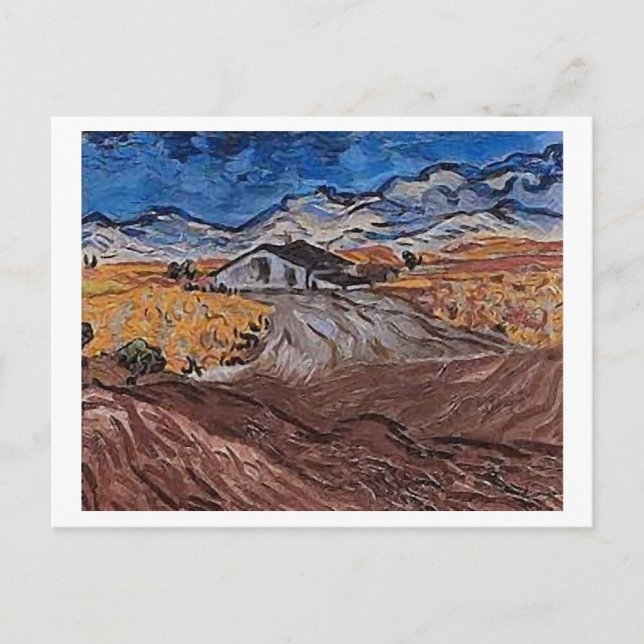 Postal Paisaje Cerca De Saint-Rémy, Vincent van Gogh (Anverso)