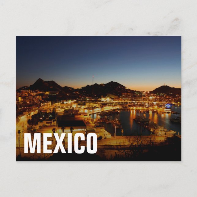 Postal Paisaje Ciudadano Cabo San Lucas En Sunset, México (Anverso)