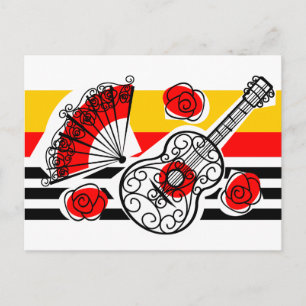 Postal Paisaje clásico de bandas de Souvenirs de España