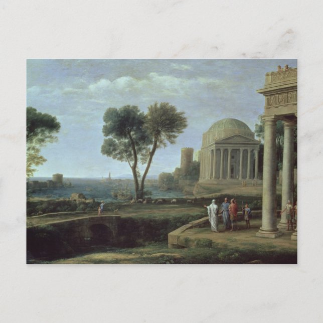 Postal Paisaje con Aeneas en Delos, 1672 (Anverso)