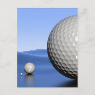 Postal Paisaje con bolas de golf