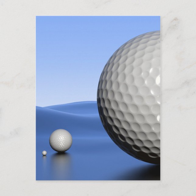 Postal Paisaje con bolas de golf (Anverso)