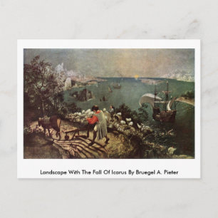 Postal Paisaje Con La Caída De Icarus Por Bruegel A. Pi