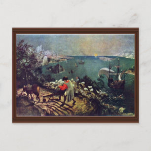 Postal Paisaje Con La Caída De Icarus Por Bruegel D. Ä.
