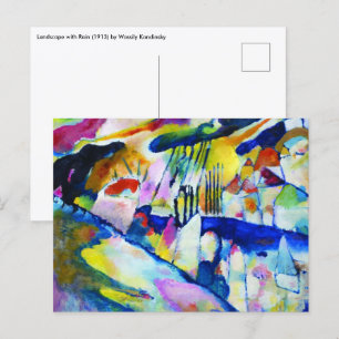 Postal Paisaje con lluvia de Wassily Kandinsky
