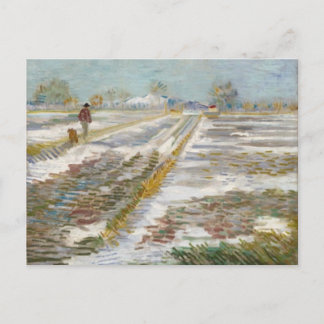 Postal Paisaje con Nieve, Bella Artes Van Gogh