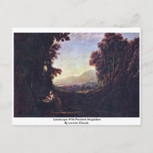 Postal Paisaje Con Penitent Magdalen Por Lorrain Claude
